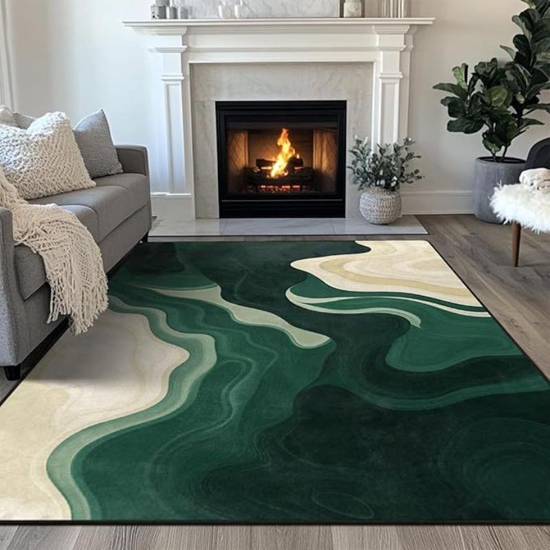 Abstract Scandinavian Style Large Area Carpet Living Room Sofa Bedroom Rugs Bedside Blanket Anti Slip Dirt Resistant Blanket