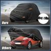 Motoforti Car Cover for Smart Fortwo 2007- 210D-PU Outdoor Full Car Cover All Weather with Door Zipper