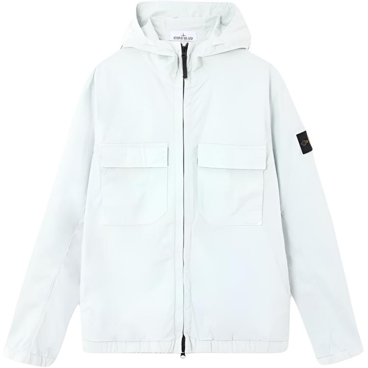Stone Island Men's Ss26 Chest Pocket Waterproof Hidden Double Zipper Long Sleeve Jacket Jackets L1s154100077s0a10-V0041 Cm