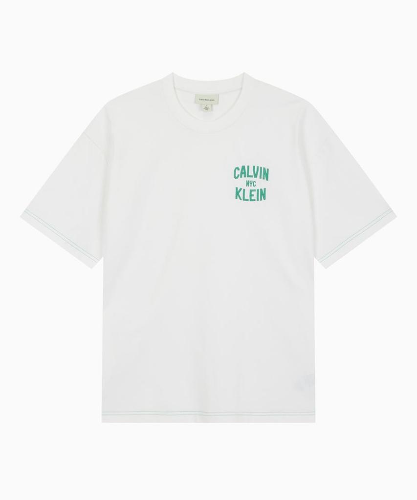 Kaelbinkeullainjin In The City Oversized Contrast Stitch Graphic Tee White 4Rf296G Yaf