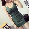 Women Cotton Knit Lace Summer Dress Long Tank Top Vest Casual Sexy Layering Outerwear