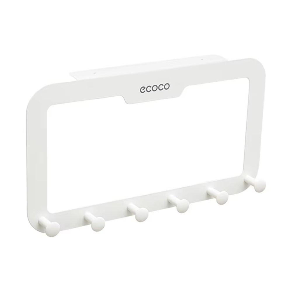 

Punch Free Over Door Hanger Six-link Design Door Behind Hook Sturdy Door Hooks Towel белый