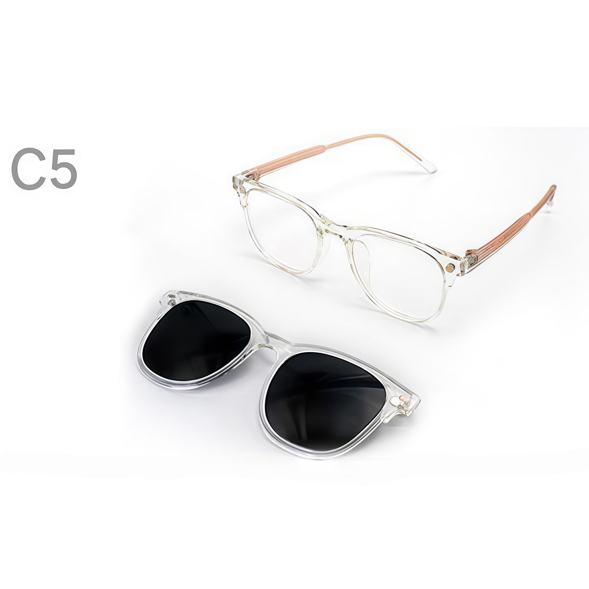 

Flip-Up Magnetic Polarized Sunglasses: Wood Frame with Clip-On and Mirror Inserts for Cycling and Fishing.