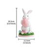 Easter Bunny Statue Collectible Creative Holiday Decor Cute Resin Ornament Rabbit Sculpture for Party Indoor Desk Table Walkway