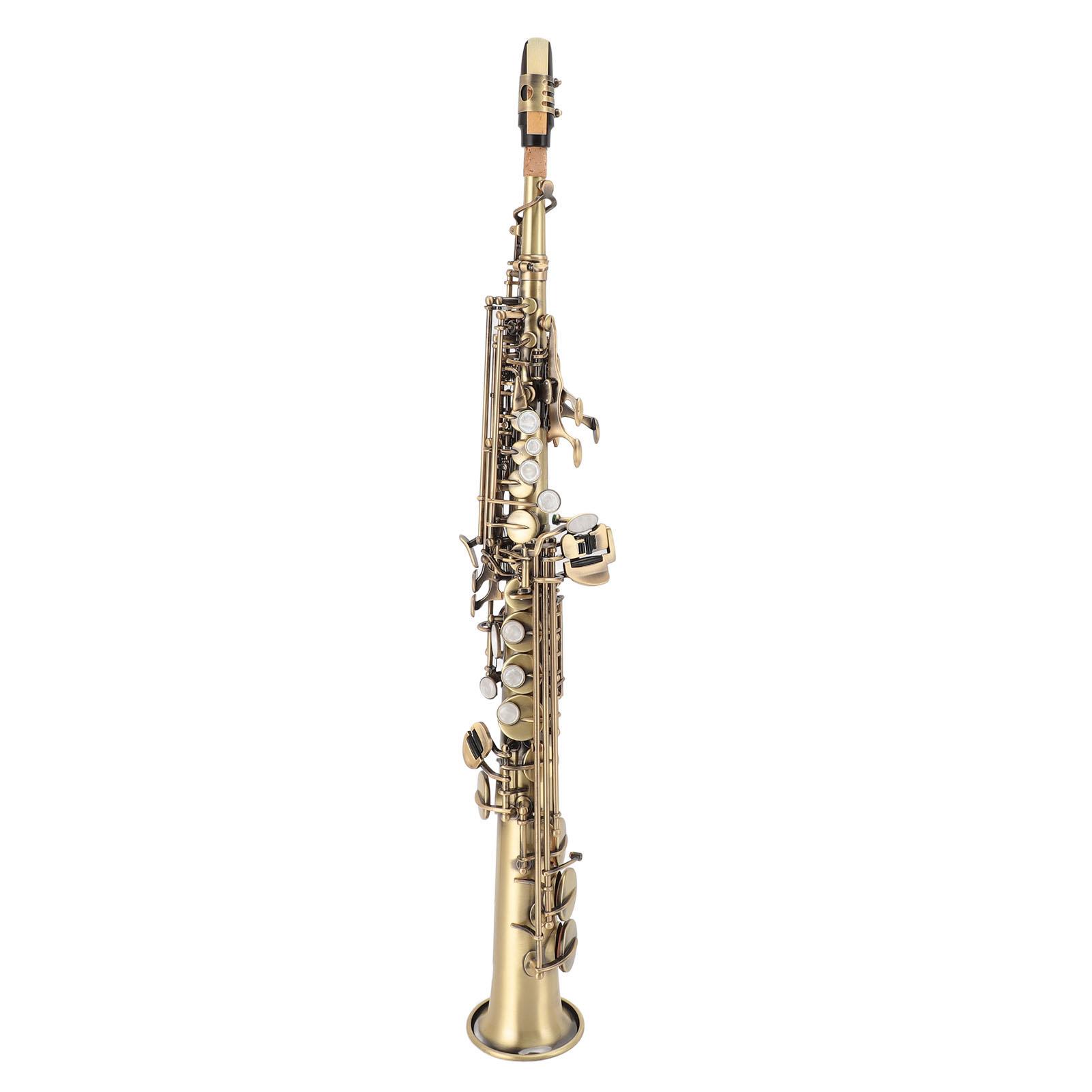 

Сопрано-саксофон BB Key Sax Straight Instrument для начинающих и продолжающих игроков, студентов с