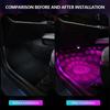 For Auto Wireless Remote APP Control Rainbow RGB Starry Footwell Light USB Car Interior Ambient Decorative Atmosphere Lamp