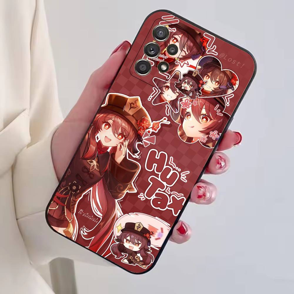 Game Genshin Impact H-Hu Tao Phone Case For Samsung S25,S24,S21,S22,S23,S30,Ultra,S20,Plus,Fe,Soft Silicone Black Cover