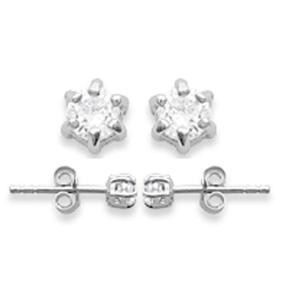[D7275] - Silver Earrings 'L'Essentiel' Silver White (rhodium-plated) - 3 Mm