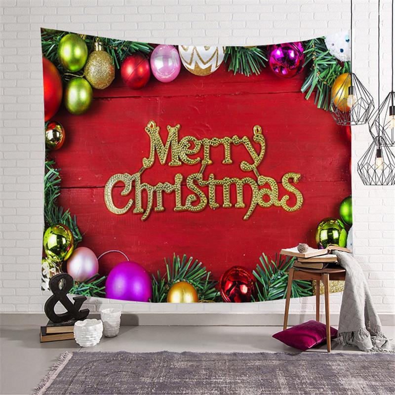 75X58cm Frohe Weihnachten Tapisserie Cartoon Santa Claus Gedruckt Wand Hängen Tuch Hintergrund Tuch Hause Dekorative Wand Decke