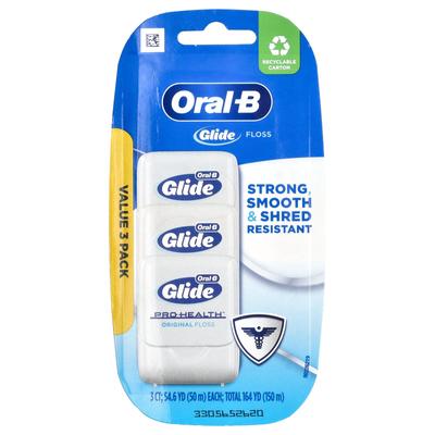 Fil dentaire original Glide Pro-Health, 3 paquets, 50 m (54,6 yards) chaque