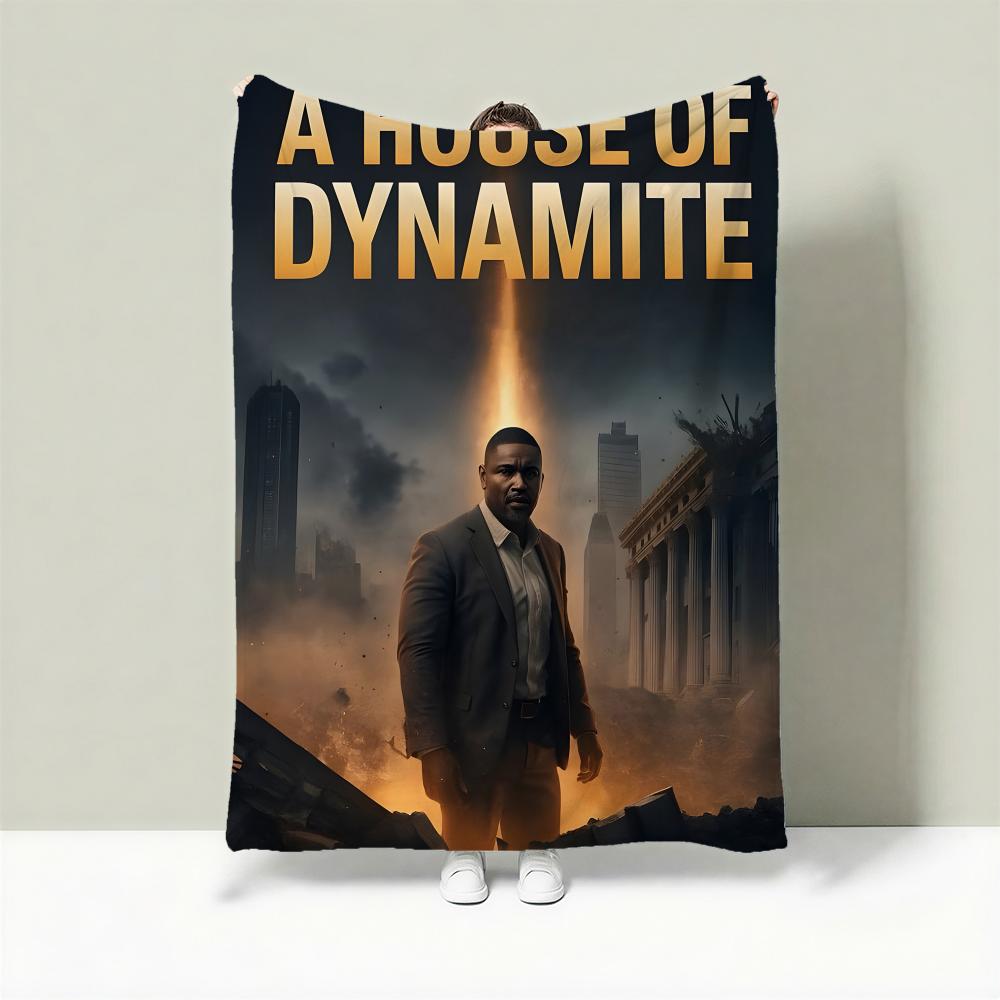 Drama A-A House of Dynamite Throw Lightweight 240g Flannel Blanket Soft Skin-friendly for Summer Cooling 75X95CM