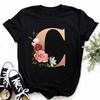 Women's Summer Letter Graphic Tee - Casual Round Neck Sports T-shirt Top