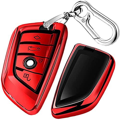 

Tukellen for BMW Key Case, Full Protection, Premium TPU Car Key Cover, X1, X2, X3, X5, X6, X7, 1, 2, 5, 7 Series Keyless Smart Key Fob (красный)