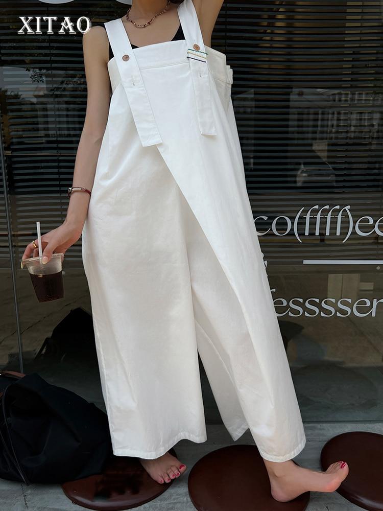 

XITAO Свободный повседневный женский комбинезон с широким ремешком WLD11479