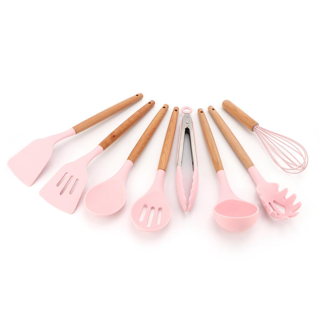 12PCS/Set Silicone Kitchen Cooking Utensils Baking Tool Heat Resistant Non Stick Kitchen Gadget