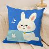 Hard Work Animal Cute Cushion Cover Silky Short Plush Invisible Zipper Dustproof Sofa Pillow Case For Home Decor