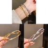Elegant Silver Copper Zircon Embellished Bamboo Element Bracelet For Ladies