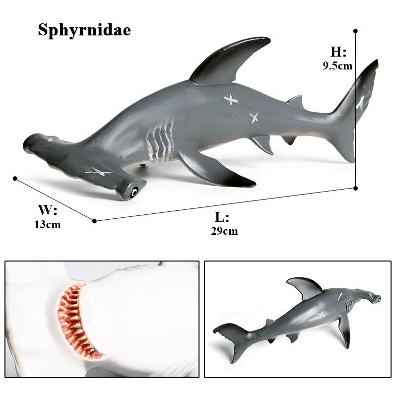 Oenux Ocean Animal Savage Megalodon Beluga Big Shark Orca Sperm Blue Whale Action Figures Sea Life Model Educational Kids Toy