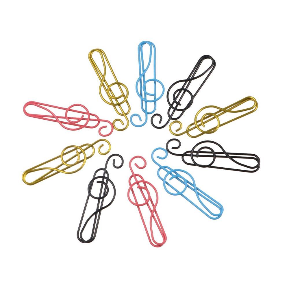 20PCS/Set Metal Music Shape Paper Clips Music Note Music Note Shaped Paper Clip  Notebook