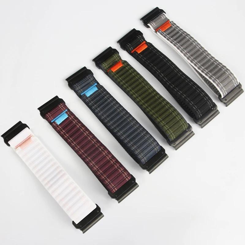QuickFit 22mm 26mm Woven Nylon Band For Garmin Fenix E 8 47mm 51mm 7 7X 6 6X 5 5X Plus/Enduro 3/Epix Pro Gen 2 Strap Bracelet