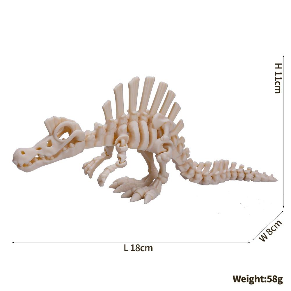 Giocattolo Dinosauro Stampato in 3D Statuetta Scheletro T-Rex Mosasaurus Preistorico da Collezione Articolato Decorazione da Scrivania per Adolescenti