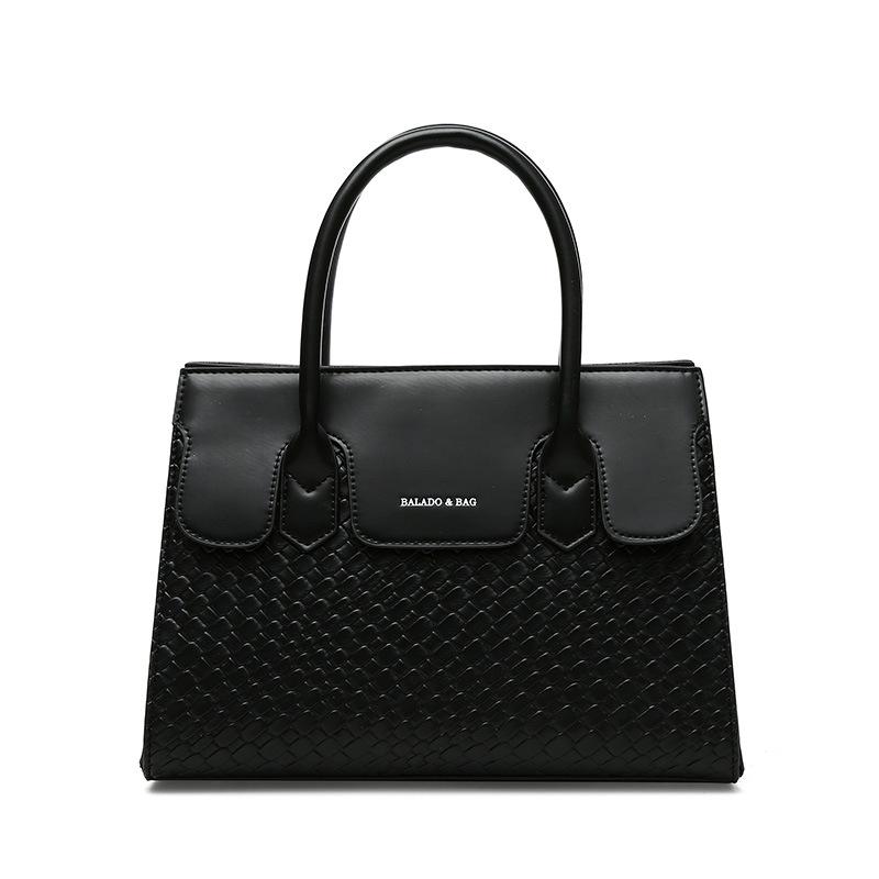 

Женская сумка в стиле ретро с тиснением через плечо, портативная сумка большой вместимости чёрный