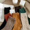 Solid Color Cashmere Wool Socks Japanese Style Winter Warm Socks Retro Vintage Socks  Winter Season