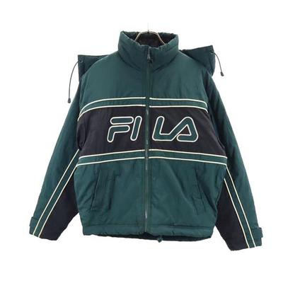 90er Jahre Alte Nylon Steppjacke S Grünes System Herren Gebraucht