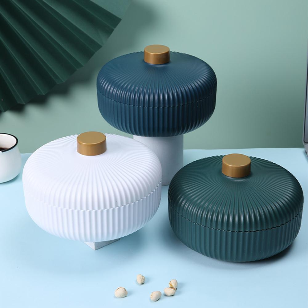 Food Platter Food Storage Tray with Lid 4 Compartment Snack Dried Fruit Candy Nut Serving Plates Tray