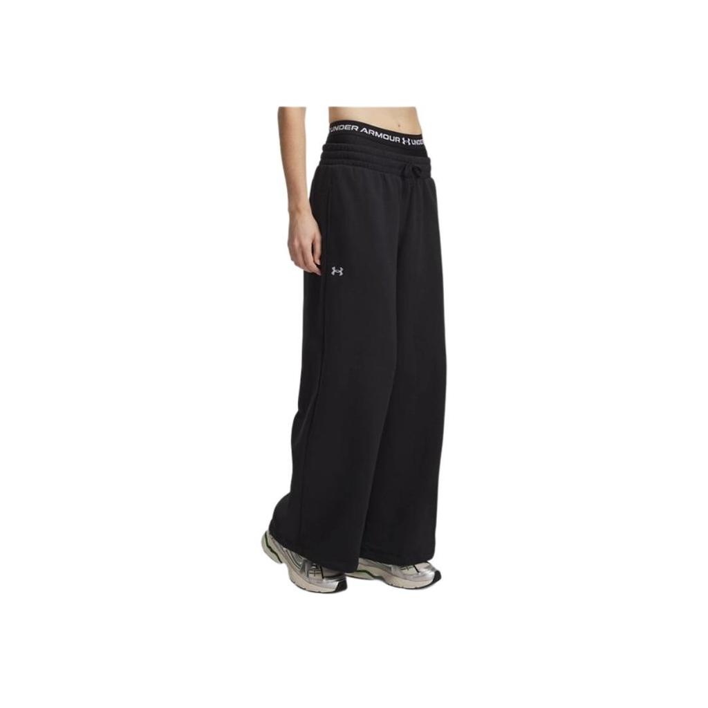 Under Armour UA Autumn Winter Rival Womens Fleece Wide Leg Sports Loose Comfortable Fashion Versatile Casual Pants Women Pants 1390320-001