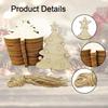 20Pcs Wooden Slices Cutouts Unfinished DIY Projects Party Decoration Sturdy Crafts Christmas