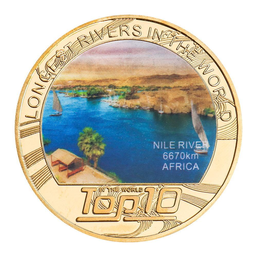 Top 10 River Commemorative Coins, Metal Badges, Collectible Gifts, Commemorative Badge Gift Boxes, Graduation Gifts