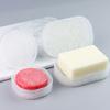 Portable Travel Soap Dish Box Case Holder With Lid Drain Container Home Bathroom
