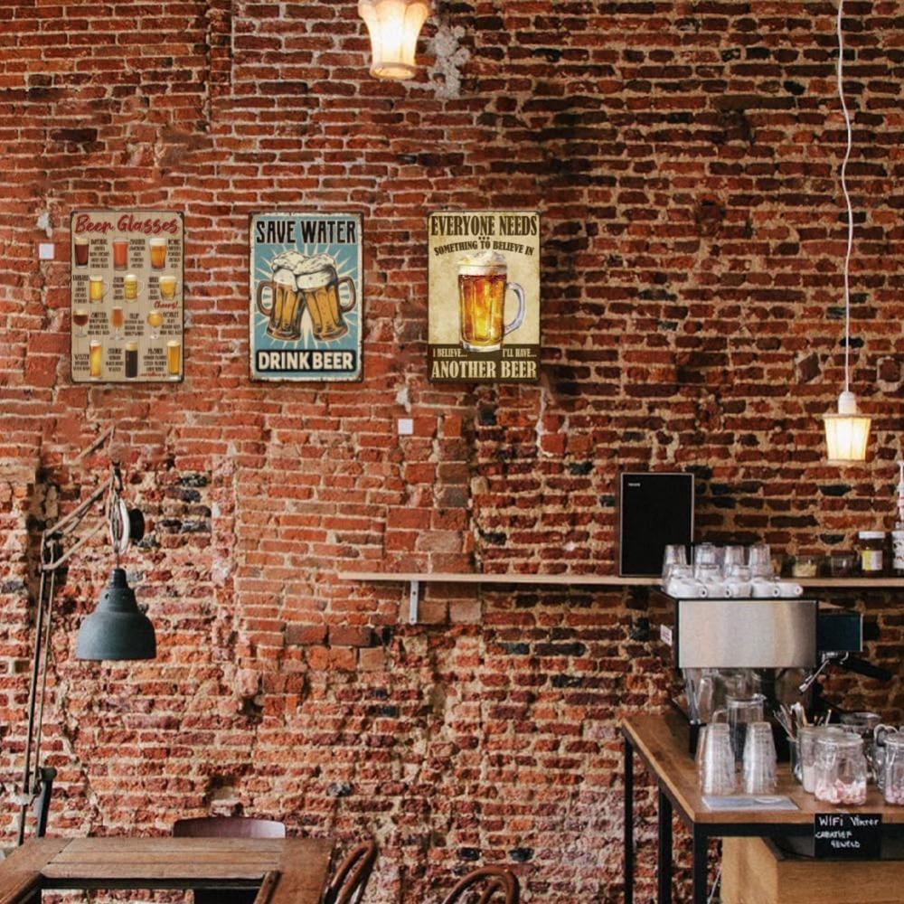 1 Pc Beer Metal Sign Bar Tin Signs Save Water Drink Beer Vintage Art Sign Retro Metal Poster Funny Beer Sign for Bars Pub