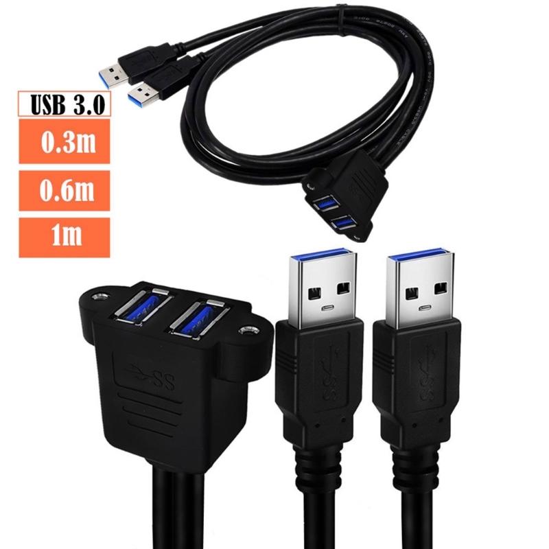 Speed USB3.0 Extension Cable USB3.0 Double Port Data Cable for Efficient Device Connectivity Fast Data Transmission