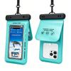 2er-Pack Dual-Fach IPX8 Wasserdichte Handytasche TPU Touchscreen Trockentasche Passt für 7,5 Zoll Handy Verstellbare Lanyard Strand Schwimmen