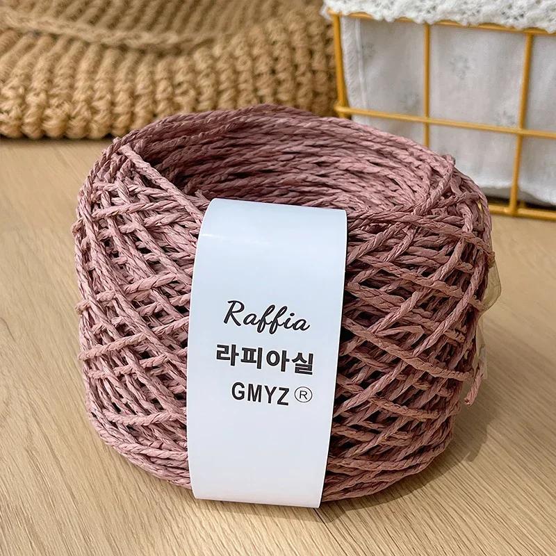 80g Farben Raffiagarn Flauschig Natur Doppelfädiges Raffiagarn Häkelhut Spezialgarn Sommerhut Gehäkeltes Häkelgarn Papyroidgarn