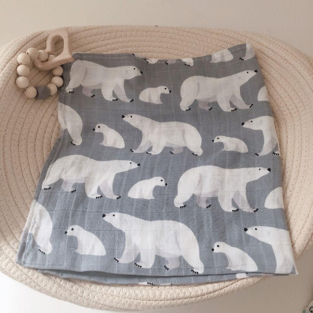 Cartoon Print Baby Swaddle Blanket Cotton Baby Stroller Cover Baby Wrap Sleeping Bag  Infant Bath