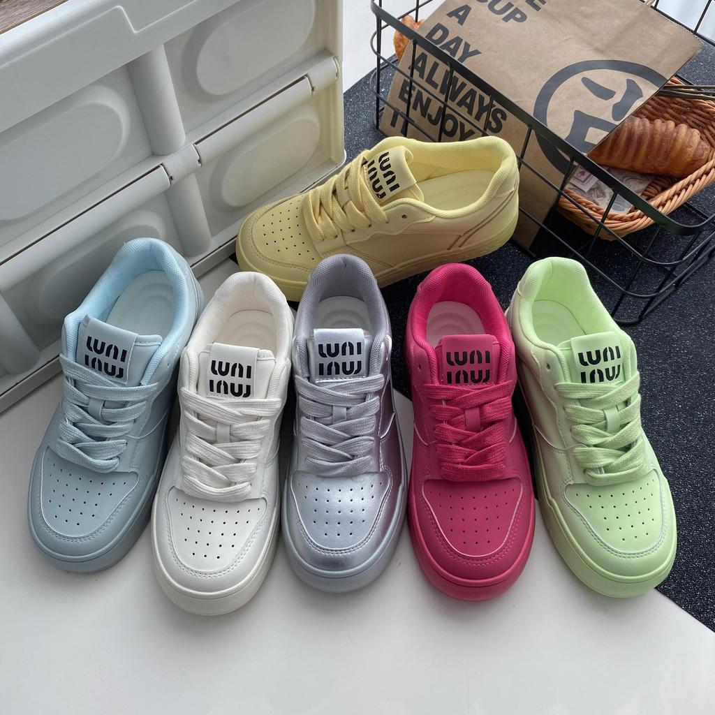 Enkelschoenen nieuwe platformzool casual veterschoenen dopamine schoenen damesschoenen college stijl lage schoenen verhoogde platformschoenen