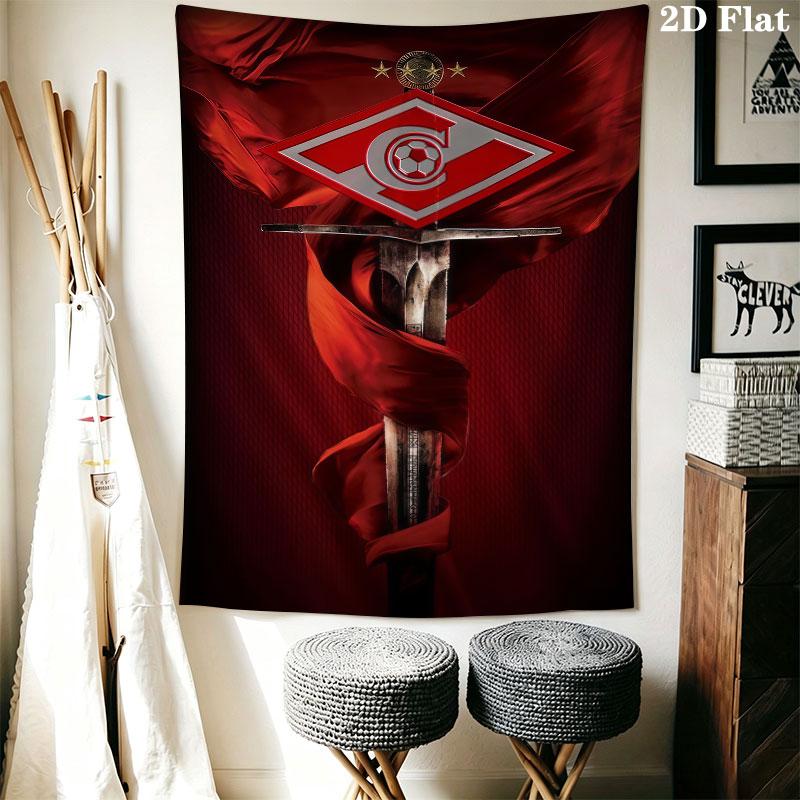 Spartak Moscow Dream Wall Hanging Printed Fabric Blanket Decorative Tapestries for Bedroom Living Room Home Decor