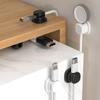 6pcs Adhesive Desktop Cable Organizer Rotatable Adjustable Under Desk Wire Holder Wall Mount Anti-Slip Cord Cable Organizer