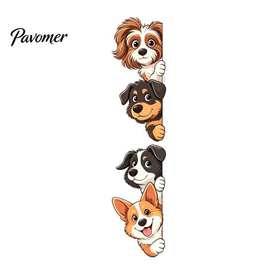 Waterproof PVC Wall Art Cartoon Puppy Sticker, Easy Apply Decal, Creative Fun Party Decorations Dog Pattern Glass Stickers for Bathroom And