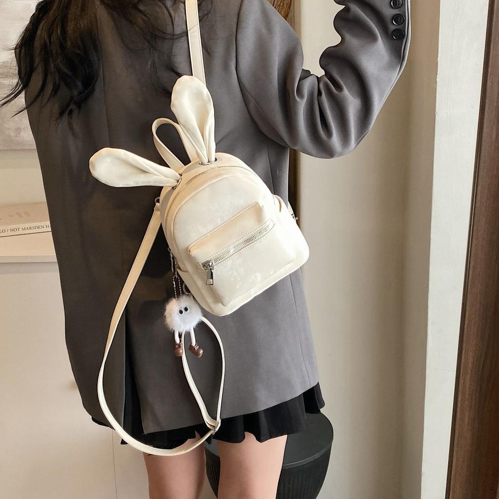 Durable backpack versatile 2025 new fashion cute student commuting schoolbag travel mini going out backpack