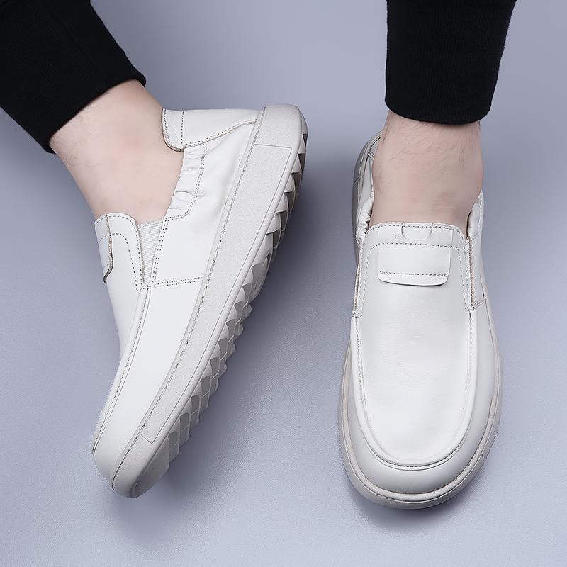 Men Leather Loafer Driving Shoes Slip On Moccasin Casual Walking Footwear Outdoor Office Daily Comfort Shoes Lightweight
