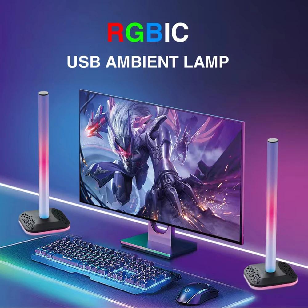 RGB Gaming Headphone Stand Translucent LED Light Dual USB Port Touch Control Desktop Display Headset Holder Earphone Accessories