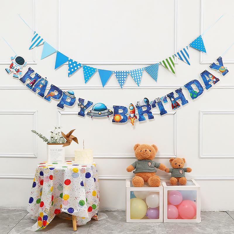 Dekoration für die erste Geburtstagsparty: Geburtstagsbanner für Jungen und Mädchen