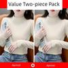 Anti-Static Pure Cotton Large Size Half-High Collar Base Shirt for Women in Autumn and Winter, New Slim-Fit T-Shirt for Layering