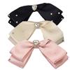 Fabric bow hair clip female love rhinestone gentle duckbill clip half tie hair hair accessories