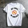 No Kings in America TShirt Protest March Street Clothing Men Women Daily Life Fashion Cotton Shirt No Kings Slogan Printed Tops