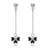 925 Sterling Silver Earrings for Women Original Charm Double Hoop Earrings Pave CZ Fine Engagement Anniversary Jewelry E557